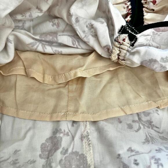 NEW Lovers + Friends Ivory Floral Ruched Midi Skirt Women’s S - Picture 6 of 7